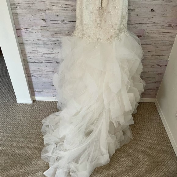 Stella York Beaded Mermaid Wedding Dress Size 12 - Picture 10 of 11
